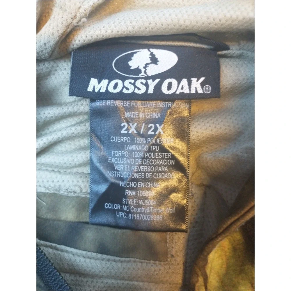 Mossy Oak Break-Up Country Camo Hooded Jacket Mens 2X WJ5004 Timber Wolf Hunting